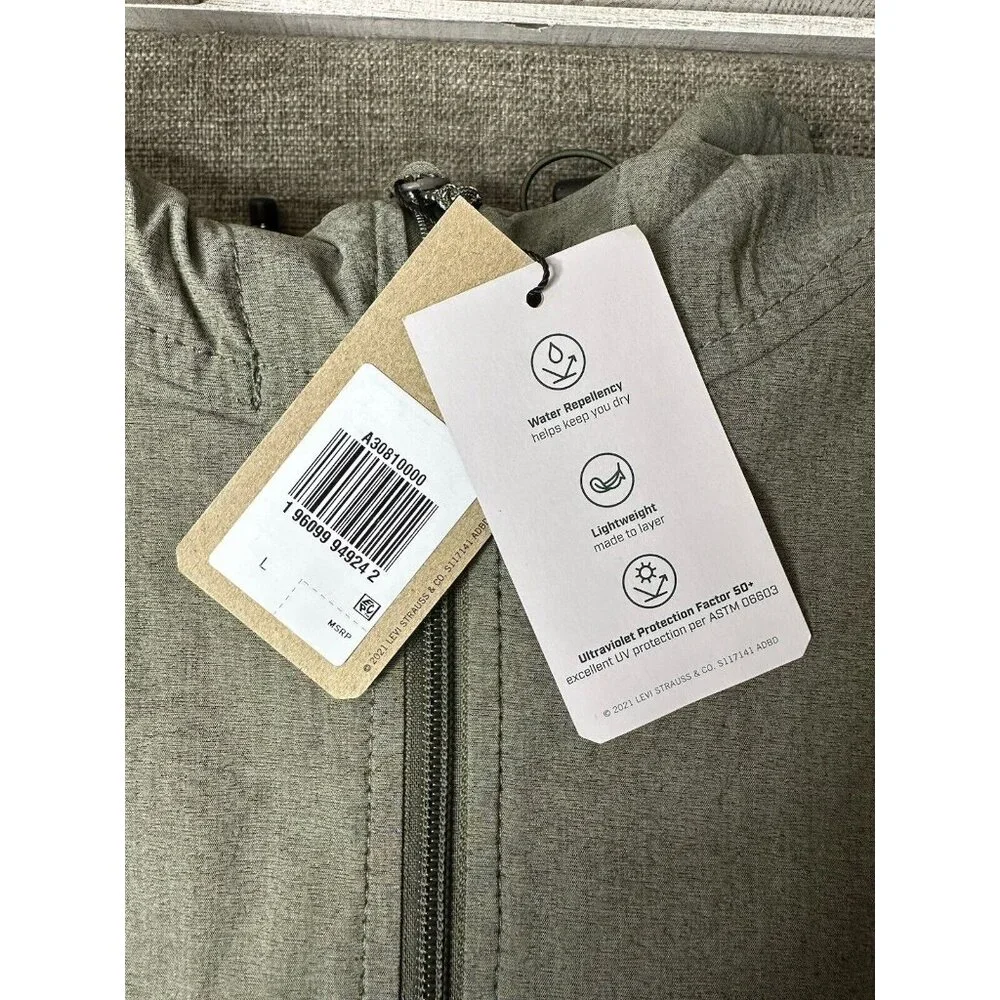 Signature by Levi Strauss & Co Womens Parka L Jacket Olive Green Lightweight - Picture 6 of 7